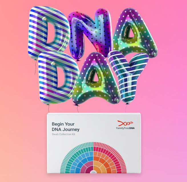 National DNA Day Sales at FamilyTreeDNA - Save up to $180!