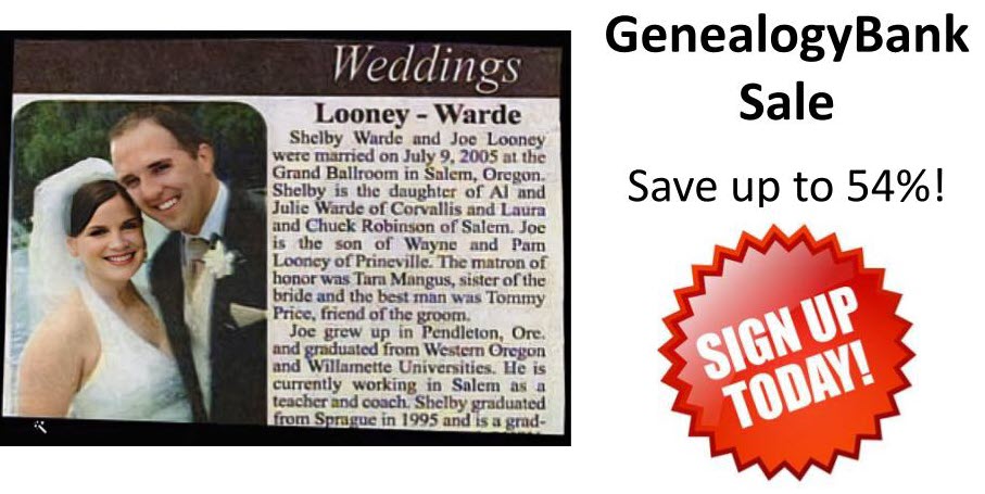 Search For Old Newspaper Archives Online - Save up to 54% at GenealogyBank