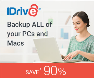 iDrive Backup 90% off - Protect all your PCs, Macs & Devices!