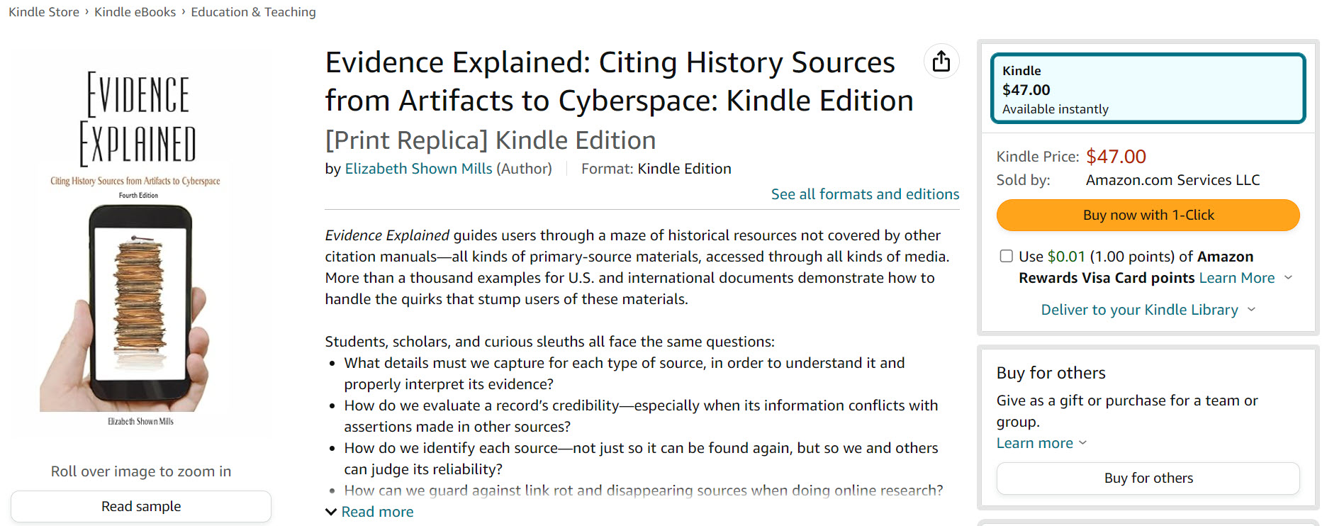 Evidence Explained 4th Edition Amazon Kindle Version NOW AVAILABLE!