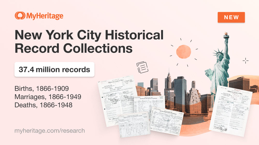 MyHeritage New York City Record Collections - Birth, Marriage, and Death Records